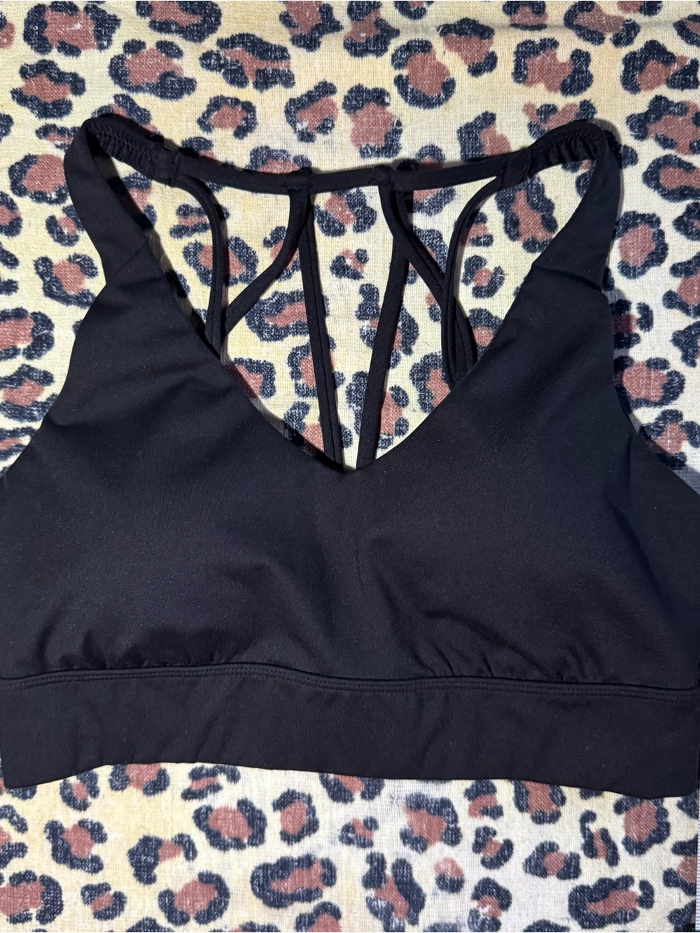 all in motion Black Strappy Back Sports Bra Pilates Yoga - Picture 10 of 11